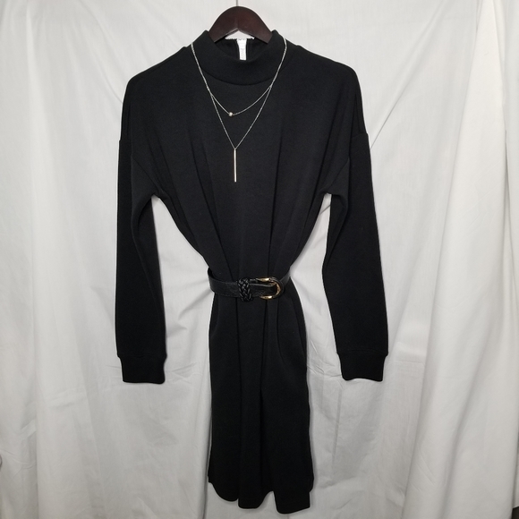 Long black maxi dress long sleeve back zip XL - Picture 8 of 8